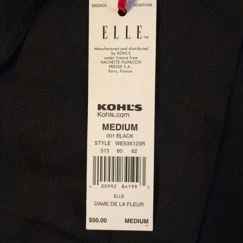 Elle Black Linen Pants - Picture 7 of 8